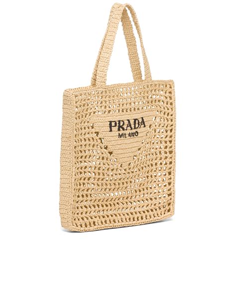 prada raffia tote bag yellow|prada small raffia tote bag.